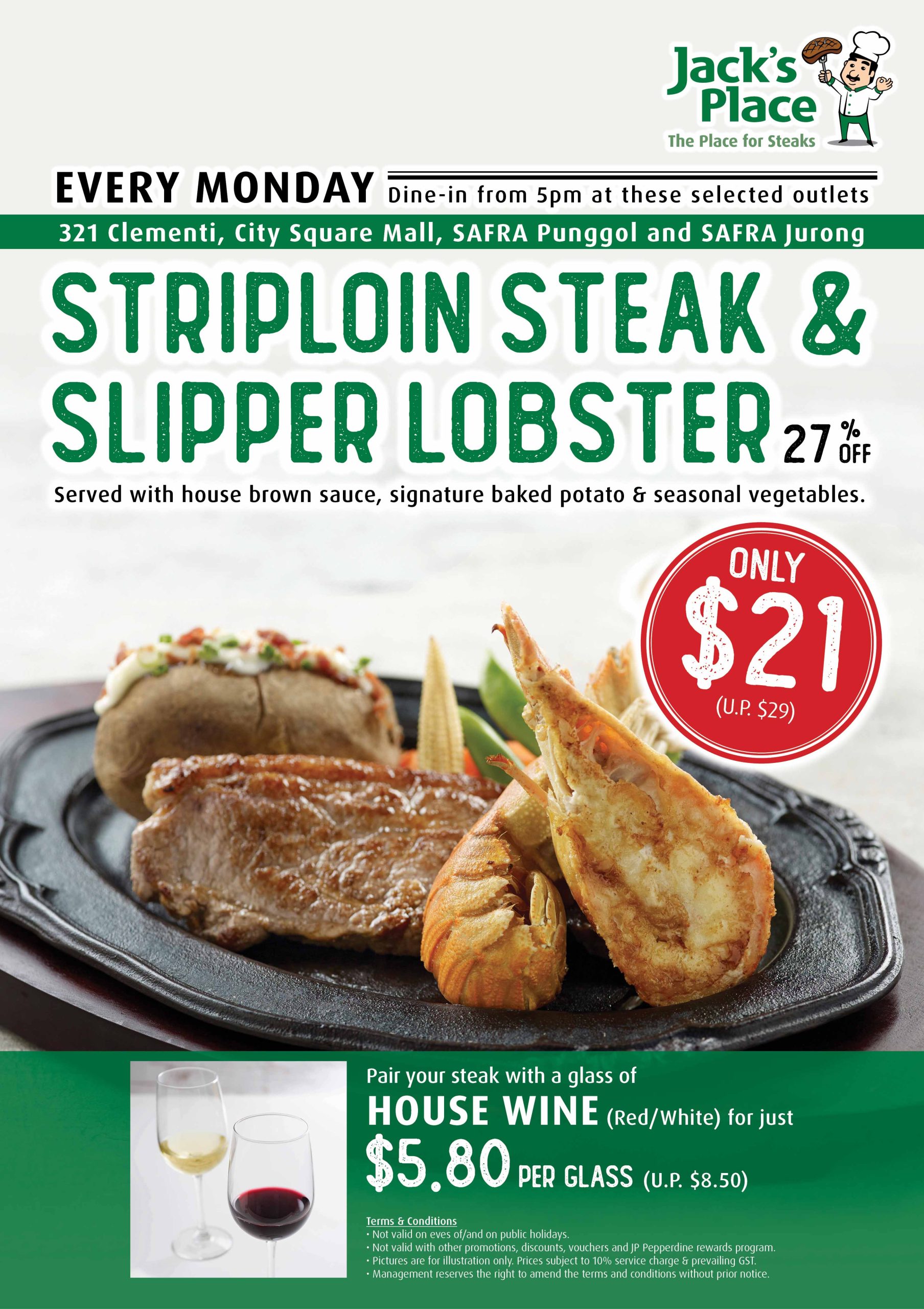 Striploin Steak & Slipper Lobster